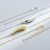Plata de Ley S925 Huevo de Pimienta Berenjena Colgante Pequeño de Frijol Dorado Moda Japonesa y Coreana Elegante Chapado en Oro Cadena de Clavícula para Mujer de Lujo Ligero