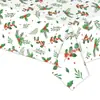 Mantel de Copo de Nieve Transfronterizo Decoración de Fiesta Decoración Navideña Suministros para las Fiestas Árbol de Navidad Mantel de Plástico Impermeable Lindo