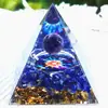Una Variedad de Pirámide de Piedra Triturada de Amatista Natural Decoraciones Hechas a Mano para Escritorio del Hogar de Resina