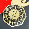 Espejo Gua Sha Grande de Cobre Espejo Convexo para el Hogar Diagrama Yin Yang Tai Chi Colgante de Puerta Ventana de Balcón Espejo Cóncavo Lente Convexo de Cobre