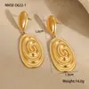 Pendientes Nimai Franceses Retro Forma de Caracola Ovalados Personalizados de Acero Inoxidable Moda Pendientes Ins Venta Directa Transfronteriza