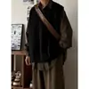 Chaleco suéter de punto casual de cuello en V, ajuste holgado, estilo japonés para otoño e invierno, color sólido retro, unisex, adecuado para parejas, tanto para hombres como para mujeres