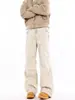 Calça Jeans Plissada para Trabalho Masculina, Calça Reta Solta de Perna Larga Estilo Americano High Street, Calça Casual Paratrooper Versátil da Moda