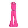 Cosplay europeo y americano Película de Barbie Barbie Rojo Rosa mismo estilo conjunto de dos piezas Vestido de tirantes a cuadros Barbie