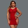 Comércio Exterior Europeu e Americano Roupa Íntima Sexy Plus Size Sexy Vermelha Rede Grande Pijamas Sexy Redes Macacão Molde Gordo Sedutor Mulheres