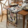 Atmosfera Festiva de Feriado Transfronteiriça Bandeirinha de Mesa de Natal de Alto Nível Jacquard Bandeirinha de Chá Decoração de Feriado para Gabinete de TV Mesa de Jantar
