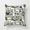 Almohada de Dibujos Animados Creativos Letras Inglesas Piel de Durazno Cojín para Sofá Funda de Almohada de Cabecera Personalizable