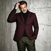 Comércio Exterior Transfronteiriço Jaqueta Curta de Lã Masculina Europeia e Americana Terno de Lã Slim-fit Terno de Dois Botões Top Casual de Negócios