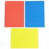Nuevas tarjetas de PVC engrosadas de tres colores rojo, amarillo y azul para árbitros en competiciones de deportes de pelota