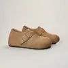 Zapatos Birkenstock de Cuero Genuino Gruesos, Forrados de Borrego, para Otoño e Invierno 2025, Mocasines de Punta Redonda y Aumento Oculto de Altura 3 cm