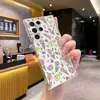 Funda de teléfono transparente con tulipanes pintados a mano, adecuada para Samsung S23/S24 Ultra, cobertura total, funda suave y ligera