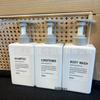 Champú de Hotel Minimalista 500ml Blanco Porcelana Cuadrado Plano Champú Baño Ordenado Embotellado Traje