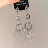 Tão Bonito! Brincos Argola com Franjas Estilo Novo 2025, Brincos Assimétricos Estilo Retrô de Hong Kong, Brincos Elegantes para Mulheres