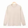 Algodón de 230g lavado al agua camiseta de manga larga vieja hombro ancho moda retro camiseta abrigo de moda suéter oversize
