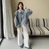 Otoño 2026 Nuevo Moda Casual Simple Elegante Reductor de Edad Adelgazante Chaleco de Mezclilla + Camisa Conjunto de Dos Piezas Moderno