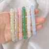 Pulseira de Mão com Contas de Jade Hetian Sintético Pulseira de Bambu Joias Simples Pequenas Frescas Joias de Mão para Mulheres Presente Produtos de Bem-Estar ao Vivo
