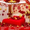 Set de decoración de habitación de boda para novios, globos de decoración de boda, guirnaldas para dormitorio nuevo, colección completa de artículos para bodas, popular en línea