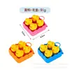 Chaveiro da Moda para Alívio do Estresse, Brinquedo de Apertar Realista de Frutas e Comida, Pingente para Alívio do Estresse para Estudantes e Trabalhadores de Escritório