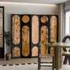 Biombo estilo chino para sala de estar, dormitorio y entrada; Pared plegable móvil; Pintura de Paisaje de Oficina; Biombo Estilo Antiguo