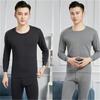Pijama Grueso Conjunto Íntimo Ropa de Otoño Cuello Alto Hombres Mayores y Ancianos Pelo Caliente Pantalones Cálidos de Invierno Otoño Hombres Forro de Felpa Mediano