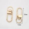 Fivela Pequena de 3 Pontos Dourado Claro para DIY, Acessórios de Ferragens para Bagagem, Fivela de Cinto Pintada Eletrodepositada em Liga de Zinco, Fivela Pequena