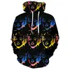 Comercio exterior transfronterizo popular impresión digital 3D suéter de manga larga para hombre europeo y americano thriller de terror sudadera con capucha de graffiti abstracto