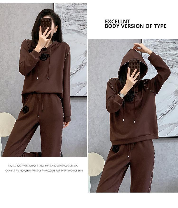 跨境淘货源2023秋季新款街头潮流减龄小个子爆款欧货网红款运动套装休闲运动气质休闲时尚流行新款秋装秋装女装时尚套装套装女装秋季套装女套装女女士运动服女装两件套套装卫衣套装休闲套装秋季套装女装时尚套装盐系休闲套装女装2023