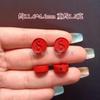Pulsera Accesorio de Flor Pequeña de Arena Roja de Alto Contenido Natural, Trébol de Cuatro Hojas, Adorno Propicio y Cumplidor de Deseos, Fortuna en la Mano, Cinabrio