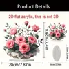 Imanes para Refrigerador con Patrón de Flores Nuevas Transfronterizos, Decoraciones Magnéticas Acrílicas 2D Adecuadas para Decoración de Refrigerador y Muebles