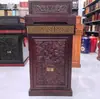 Estante de Exhibición de Licores de Madera, Varios Adornos de Vino Famosos, Gabinete de Vino, Cubierta Acrílica, Estante de Vino Rey Mono Mingshan de Madera Maciza, Gabinete para Botellas de Vino