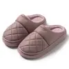 Pantuflas de Algodón EVA para Mujer, Invierno Impermeables Cálidas Antideslizantes de Interior para el Hogar Suela Gruesa de Pareja Pantuflas de Algodón para Exteriores para Hombre Otoño/Invierno