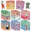 8 Serie Navideña Rostro de Terror Collage Vasos Decorativos para Agua Teléfono Móvil Tableta Pegatinas de PVC Originales para Fiestas Impermeables