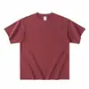 Camiseta Masculina e Feminina Algodão Pesado 380g Gola Pequena Manga Curta Vintage Solta Branca Camada Base Verão