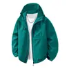 Chaqueta exterior de diseño simple y limpio en múltiples colores brillantes, adecuada para senderismo urbano y uso diario, chaqueta holgada y casual