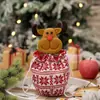 Nuevas Decoraciones Navideñas Linda Bolsa de Manzana Tejida Bolsa de Manzana de Dibujos Animados Bolsa de Regalo Navideño Bolsa de Regalo de Muñeco de Nieve