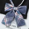 Más fácil para Camisa Uniforme de Partido Cuadros Preppy Estilo Japonés jk Corbata de Lazo Niña Cosas Pequeñas Feng Uniforme de Marinero Lazo Collar Decorativo Flor