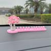 Flor de begonia placa de estacionamiento para número de coche 2025 nueva decoración sencilla para coche adornos temporales para teléfono móvil