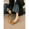 Zapatos Planos Cuadrados Poco Profundos Estilo Coreano Versátiles para el Trabajo y el Uso Diario para Mujer, Nuevo Modelo 2023, Cómodos de Suela Suave Estilo de Noche