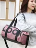 Nueva Bolsa de Viaje para Mujer, Bolsa Deportiva de Yoga Repelente al Agua, Bolso de Fitness con Letras de Moda Estilo Coreano, Bolsa de Equipaje para Viajes de Negocios de Corta Distancia