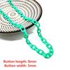 Accesorios de Joyería DIY 6*8mm Acrílico Colorido Cadena Cerrada Cadena de Plástico Material para Collar Hecho a Mano Venta al por Mayor