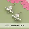 Estilo Ins Transfronterizo Diseño de Nicho Exquisitos Pendientes de Zirconio Hojas Retorcidas Anillo DIY Pendientes Accesorios de Material para Pendientes
