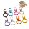Hebilla para Puerta Color Macarrón Dopamina Anilla de Resorte Recubierta de Pintura Colorida Material para Colgante de Cuentas DIY Cierre para Llavero