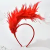 Diadema de Flores de Plumas de Carnaval Transfronterizo Fiesta Fiesta de Desempeño Accesorios para el Cabello de Plumas Diadema Accesorios Retro para el Cabello de Novia