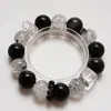 [Shang Li Mo Liu] Pulsera de Cristal de Obsidiana Plateada Natural para Mujer La Más Fácil de Combinar Blanqueamiento Pulsera de Diamante Brillante Venta al por Mayor