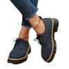 Zapatos de Lona de Talla Grande con Estampado Nuevo Estilo Chinoiserie de Caña Baja 2025 Otoño Nuevo con Cordones Plataforma Suela Gruesa Mocasines de Exportación para Mujer