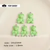 Accesorios para Joyería DIY Oso de Resina Lindo Versátil Colgante Pendientes Colgantes Collar con Llave Materiales Hechos a Mano con Cuentas