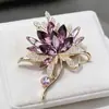 Accesorios de Broche de Lujo Transfronterizos para Mujer, Broche de Cristal, Pin Multifuncional para Chaqueta de Traje, Exquisito y Elegante Diseño Floral, Venta al por Mayor