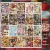 Livro de Adesivos Vintage Estilo Japonês Comida Retro Adesivos de Filme Cortado Estilo Ins Diário Guka Vale Decoração de Beleza Material Adesivo DIY Livro