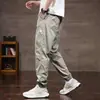 Calça Cargo Masculina Retro Americana Tendência Casual Outono Nova Harem Jogger Solta Versátil Longa Masculina