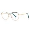 Óculos Anti-luz Azul Simples 3098 Óculos Planos Femininos de Metal Personalizado Estilo Europeu e Americano Design Original Armação de Óculos Spot